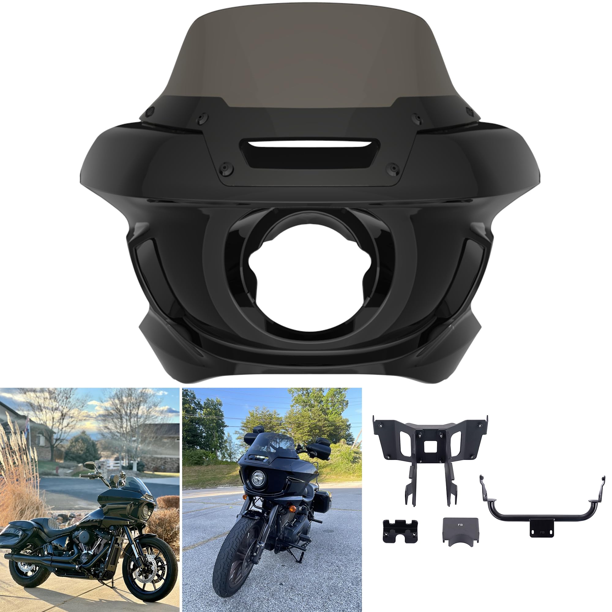 Amazon.com: Advanblack Low Rider ST Fairing FXLRS Fairings Kit Fit
